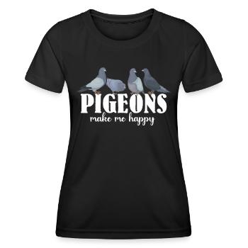 Taube Taubenzüchter - Frauen Funktions-T-Shirt - Schwarz - Vorne - AI Model Female 172 light (172cm)