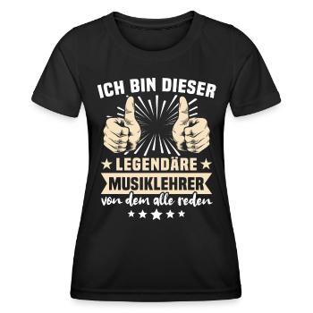 Musiklehrer Sprüche - Frauen Funktions-T-Shirt - Schwarz - Vorne - AI Model Female 172 light (172cm)