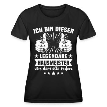 Hausmeister - Frauen Funktions-T-Shirt - Schwarz - Vorne - AI Model Female 172 light (172cm)