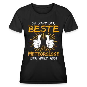 Meteorologe Geschenkidee - Frauen Funktions-T-Shirt - Schwarz - Vorne - AI Model Female 172 light (172cm)