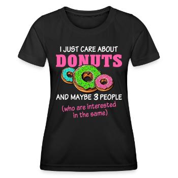 Donut Love Doughnut - Women's Functional T-Shirt - black - Front - AI Model Female 172 light (172cm)