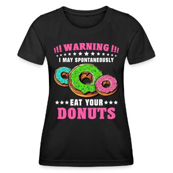 Doughnut Donut Lover Donuts - Women's Functional T-Shirt - black - Front - AI Model Female 172 light (172cm)