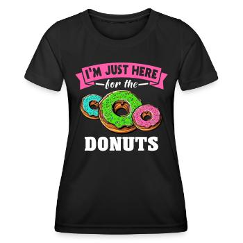 Donuts - Frauen Funktions-T-Shirt - Schwarz - Vorne - AI Model Female 172 light (172cm)
