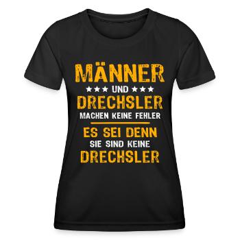 Drechsler Spruch - Frauen Funktions-T-Shirt - Schwarz - Vorne - AI Model Female 172 light (172cm)