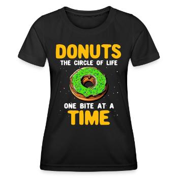 Donuts Doughnuts - Frauen Funktions-T-Shirt - Schwarz - Vorne - AI Model Female 172 light (172cm)