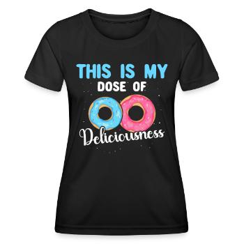 Donuts Doughnuts - Frauen Funktions-T-Shirt - Schwarz - Vorne - AI Model Female 172 light (172cm)