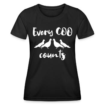 Pigeons coo, pigeon lovers - Women's Functional T-Shirt - black - Front - AI Model Female 172 light (172cm)