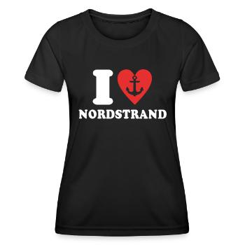 I Love North Beach Town - Women's Functional T-Shirt - black - Front - AI Model Female 172 light (172cm)