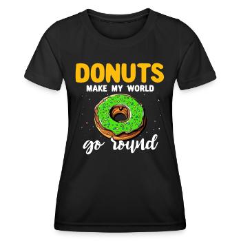 Donut Liebe Donutliebhaber - Frauen Funktions-T-Shirt - Schwarz - Vorne - AI Model Female 172 light (172cm)