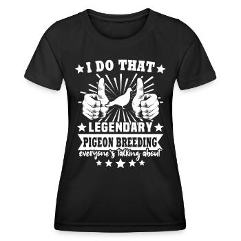 Taubenzüchter Tauben - Frauen Funktions-T-Shirt - Schwarz - Vorne - AI Model Female 172 light (172cm)