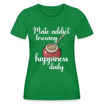 Yerba mate - T-shirt sport Femme - vert - Devant - AI Model Female 172 dark (172cm)