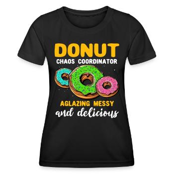 Donut Donut Lover - T-shirt sport Femme - noir - Devant - AI Model Female 172 light (172cm)