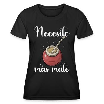 Mate Tee Yerba - Frauen Funktions-T-Shirt - Schwarz - Vorne - AI Model Female 172 light (172cm)