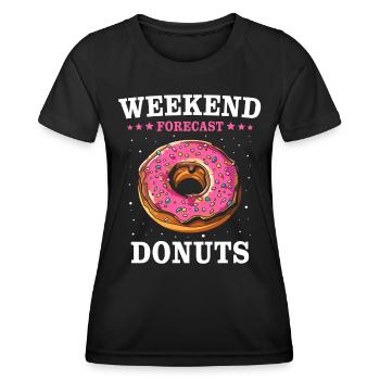 Donut Weekend Doughnuts - Frauen Funktions-T-Shirt - Schwarz - Vorne - AI Model Female 172 light (172cm)
