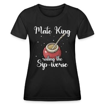 Mate Tee - Frauen Funktions-T-Shirt - Schwarz - Vorne - AI Model Female 172 light (172cm)