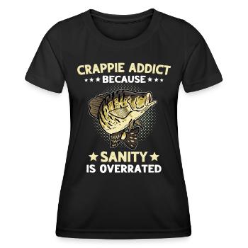 Crappie Fishing Sonnenbarsch - Frauen Funktions-T-Shirt - Schwarz - Vorne - AI Model Female 172 light (172cm)
