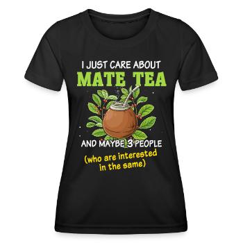 Mate Tee - Frauen Funktions-T-Shirt - Schwarz - Vorne - AI Model Female 172 light (172cm)