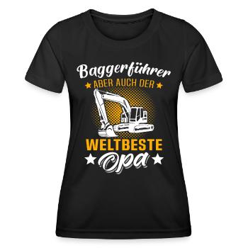 Opa Baggerführer - Frauen Funktions-T-Shirt - Schwarz - Vorne - AI Model Female 172 light (172cm)