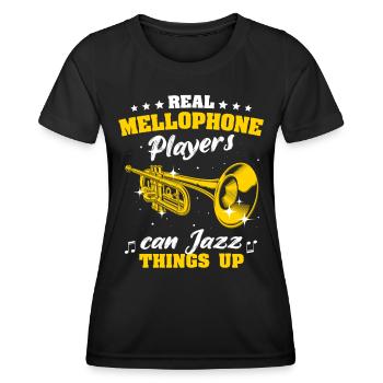 Mellophone Musician Mellophonist - Women's Functional T-Shirt - black - Front - AI Model Female 172 light (172cm)