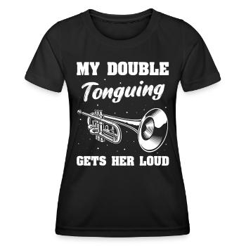 Mellophone Musician Mellophonist - Women's Functional T-Shirt - black - Front - AI Model Female 172 light (172cm)