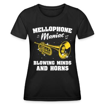 Mellophone Musician Mellophonist - Women's Functional T-Shirt - black - Front - AI Model Female 172 light (172cm)