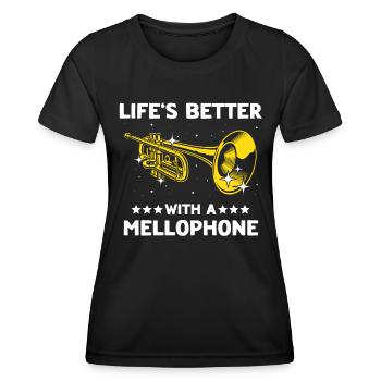 Mellophone Musician Mellophonist - Women's Functional T-Shirt - black - Front - AI Model Female 172 light (172cm)