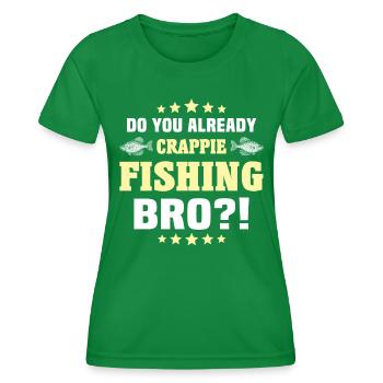 Sunfish Crappie Fishing - Women's Functional T-Shirt - kelly green - Front - AI Model Female 172 dark (172cm)