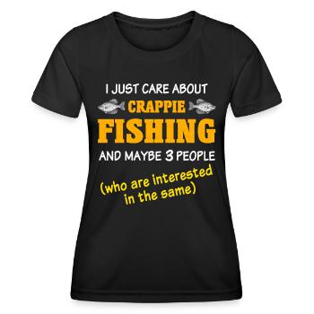 Sunbass Perch Crappie Fishing - Women's Functional T-Shirt - black - Front - AI Model Female 172 light (172cm)