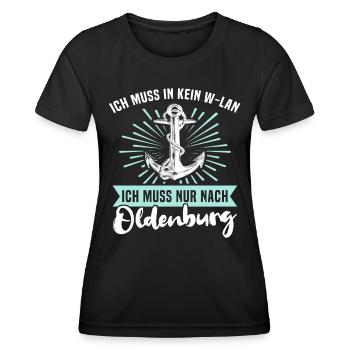 Oldenburg Sprüche - Frauen Funktions-T-Shirt - Schwarz - Vorne - AI Model Female 172 light (172cm)