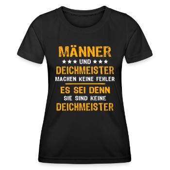 Deichmeister Spruch - Frauen Funktions-T-Shirt - Schwarz - Vorne - AI Model Female 172 light (172cm)