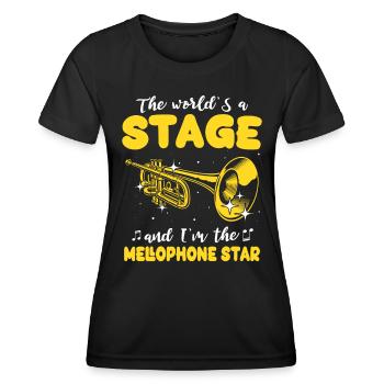 Mellophone - Women's Functional T-Shirt - black - Front - AI Model Female 172 light (172cm)