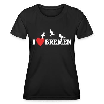J’adore Brême - T-shirt sport Femme - noir - Devant - AI Model Female 172 light (172cm)