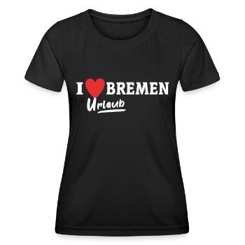 J’aime Brême Chère Brême - T-shirt sport Femme - noir - Devant - AI Model Female 172 light (172cm)