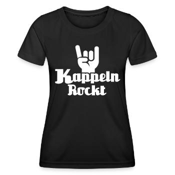 Kappeln - Frauen Funktions-T-Shirt - Schwarz - Vorne - AI Model Female 172 light (172cm)