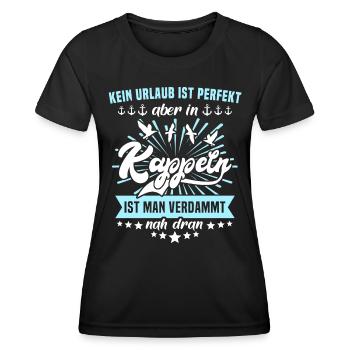 Kappeln - Frauen Funktions-T-Shirt - Schwarz - Vorne - AI Model Female 172 light (172cm)
