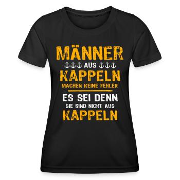 Kappeln Mann Kappelner Männer - Frauen Funktions-T-Shirt - Schwarz - Vorne - AI Model Female 172 light (172cm)