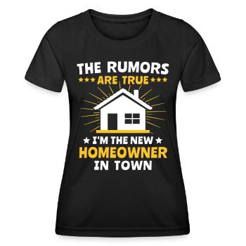 Homeowner New Home - Frauen Funktions-T-Shirt - Schwarz - Vorne - AI Model Female 172 light (172cm)