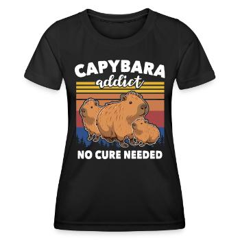 Capybara - Frauen Funktions-T-Shirt - Schwarz - Vorne - AI Model Female 172 light (172cm)