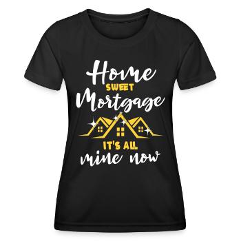 Eigenheim Hauskauf Hauskäufer - Frauen Funktions-T-Shirt - Schwarz - Vorne - AI Model Female 172 light (172cm)