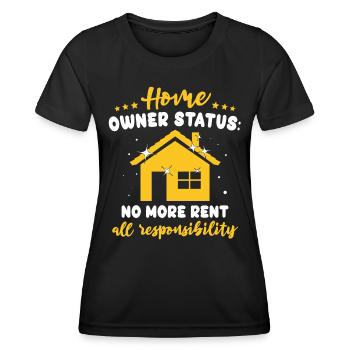 Home Owners Home Purchase Home Buyers - Women's Functional T-Shirt - black - Front - AI Model Female 172 light (172cm)