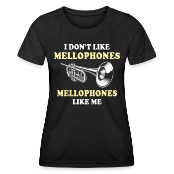 Mellophone Mellophone Player Mellophonium - Women's Functional T-Shirt - black - Front - AI Model Female 172 light (172cm)