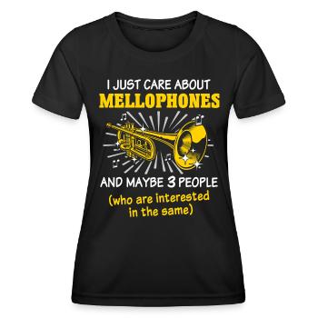 Mellophone Mellophone Player Mellophonium - Women's Functional T-Shirt - black - Front - AI Model Female 172 light (172cm)