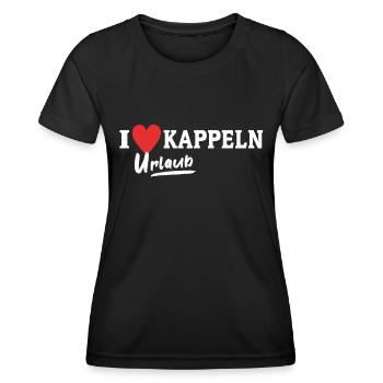 I Love Kappeln Ich Liebe Kappeln - Frauen Funktions-T-Shirt - Schwarz - Vorne - AI Model Female 172 light (172cm)
