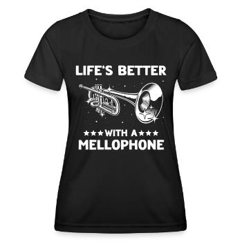 Mellophone - Women's Functional T-Shirt - black - Front - AI Model Female 172 light (172cm)