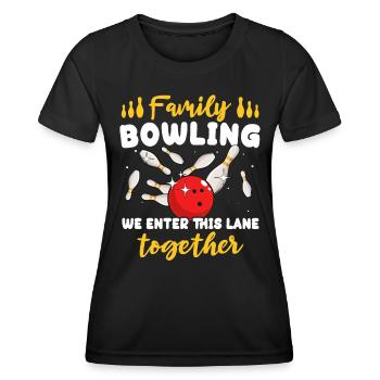 Bowling Famille Bowler - T-shirt sport Femme - noir - Devant - AI Model Female 172 light (172cm)
