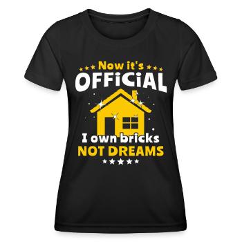 Hausbesitzer Homeowner - Frauen Funktions-T-Shirt - Schwarz - Vorne - AI Model Female 172 light (172cm)