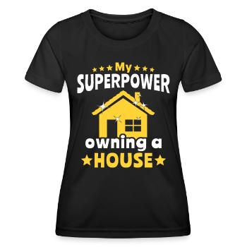 Hausbesitzer Homeowner - Frauen Funktions-T-Shirt - Schwarz - Vorne - AI Model Female 172 light (172cm)
