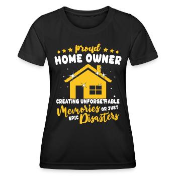 Hausbesitzer Homeowner - Frauen Funktions-T-Shirt - Schwarz - Vorne - AI Model Female 172 light (172cm)
