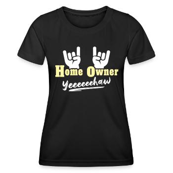 Homeowner New Home - Frauen Funktions-T-Shirt - Schwarz - Vorne - AI Model Female 172 light (172cm)