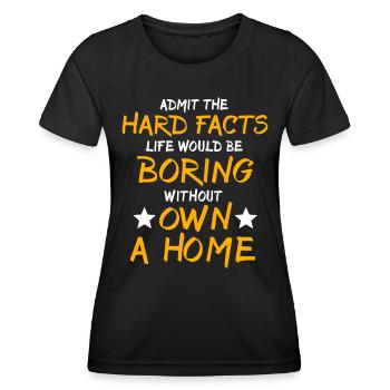 Homeowner New Home - Frauen Funktions-T-Shirt - Schwarz - Vorne - AI Model Female 172 light (172cm)